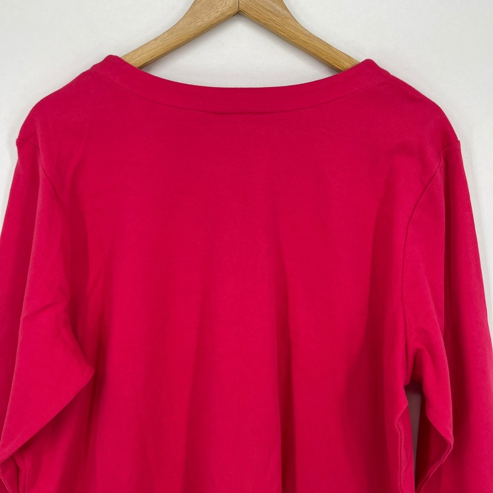 Orvis Classic Collection Women XL Red 3/4 Sleeve Notch Neck Knit Top 1753862 NEW - Picture 11 of 13